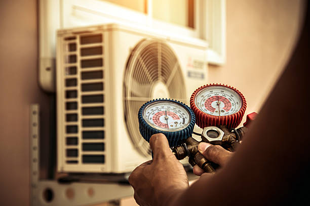 Professional Hvac technician working in Upland, CA
